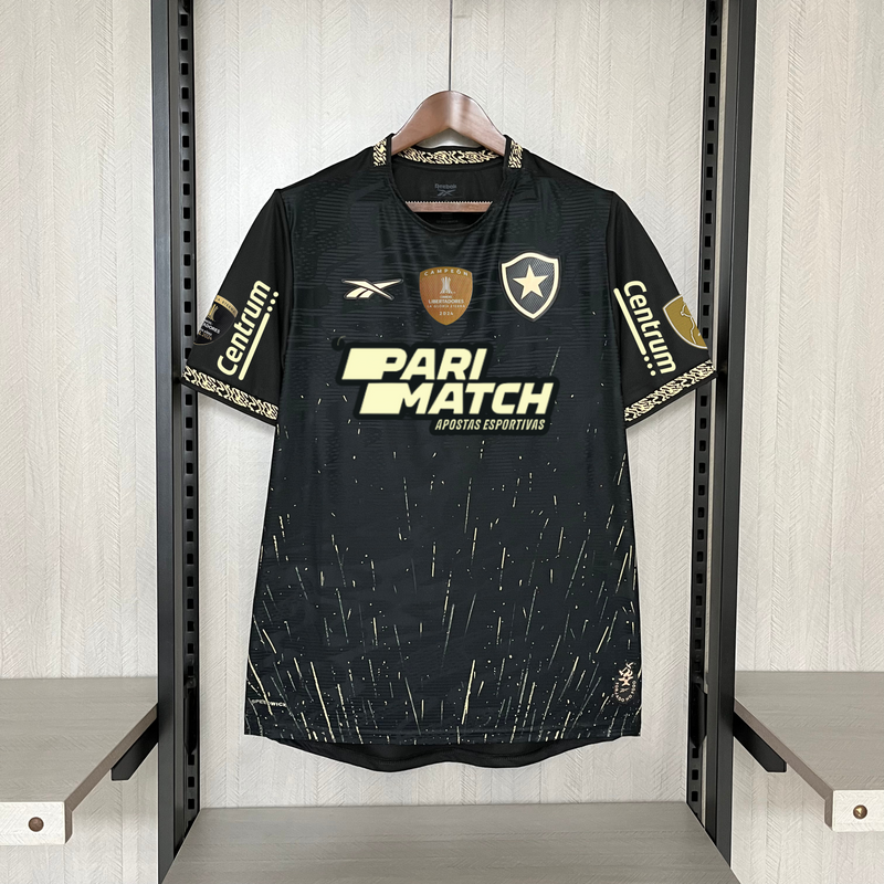 Camisa Botafogo + Patrocínios + Pacth Libertadores  Away 24/25 - Versão Torcedor