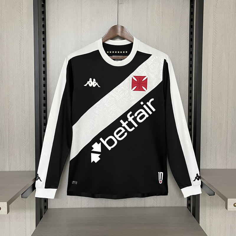 Camisa Vasco Manga Longa + Patrocínios 24/25