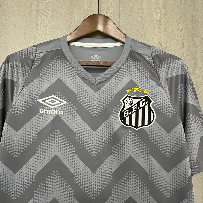 Camisa Santos 24/25-Goleiro Umbro Masculina - Cinza