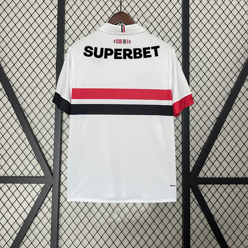 Camisa São Paulo + Patrocínios New Balance 24/25 - Versão Torcedor