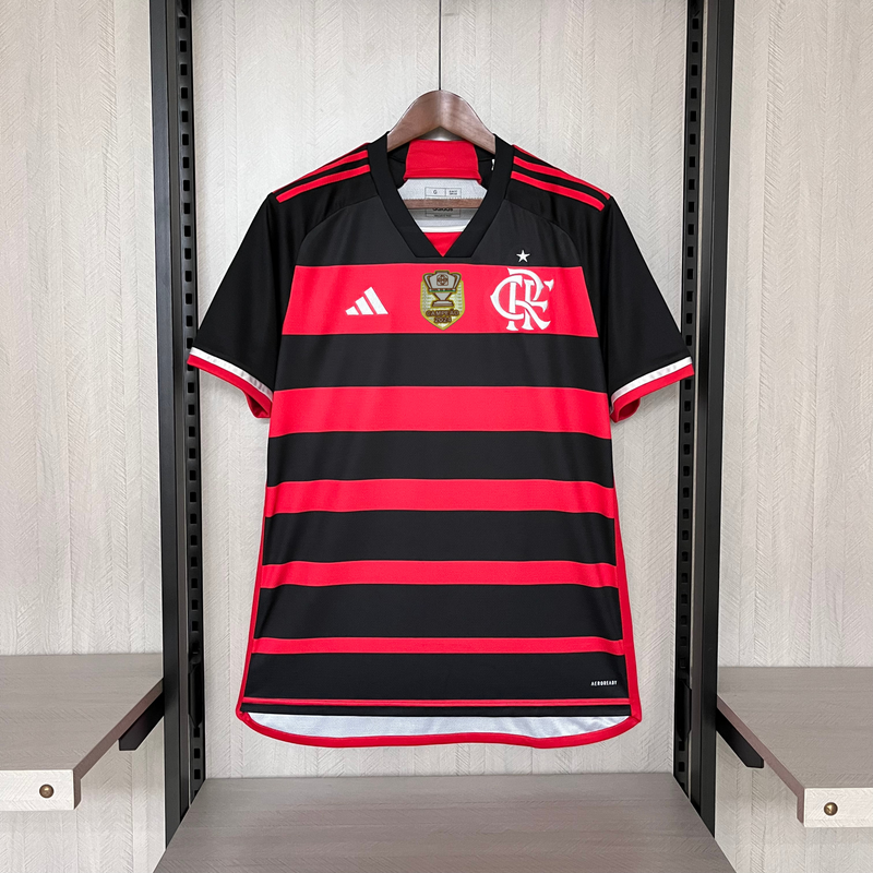 Camisa Flamengo Home + Patch Adidas 24/25 - Versão Torcedor