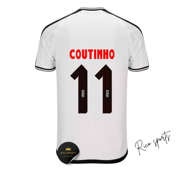 Camisa Vasco da Gama Branca Coutinho Kappa 24/25 - Versão Torcedor