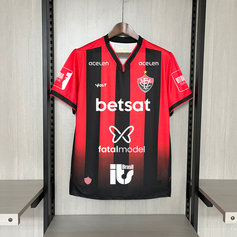 Camisa Vitória Home + Patrocínios 24/25 - Versão Torcedor