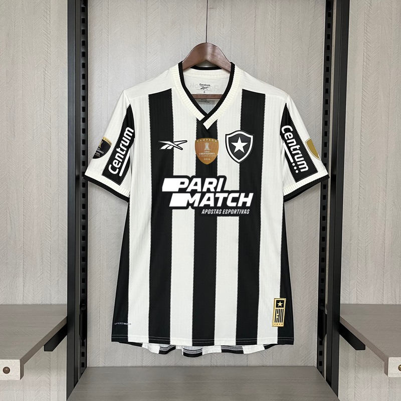 Camisa Botafogo + Patrocínios + Pacth Libertadores  Home 24/25 - Versão Torcedor