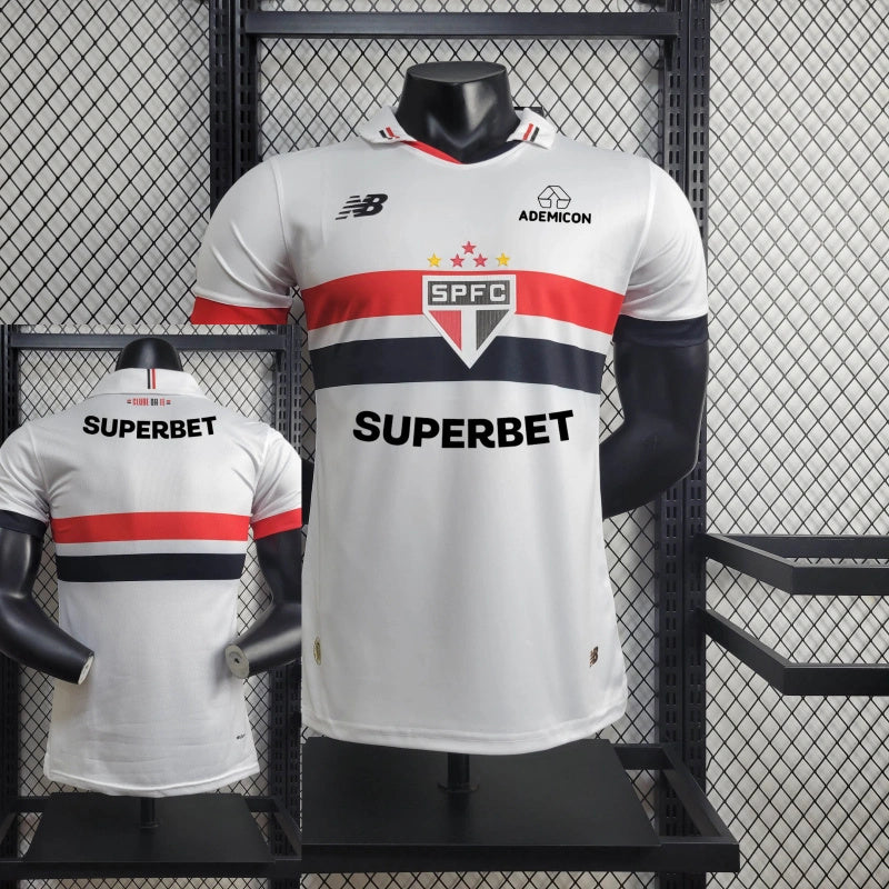 Camisa São Paulo I + Patrocínio 24/25 New Balance- Versão Jogador