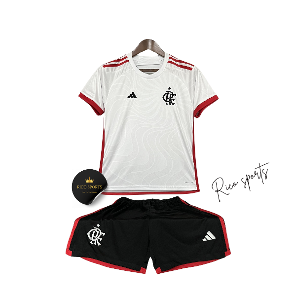 Kit Infantil Flamengo Away 24/25 Branco