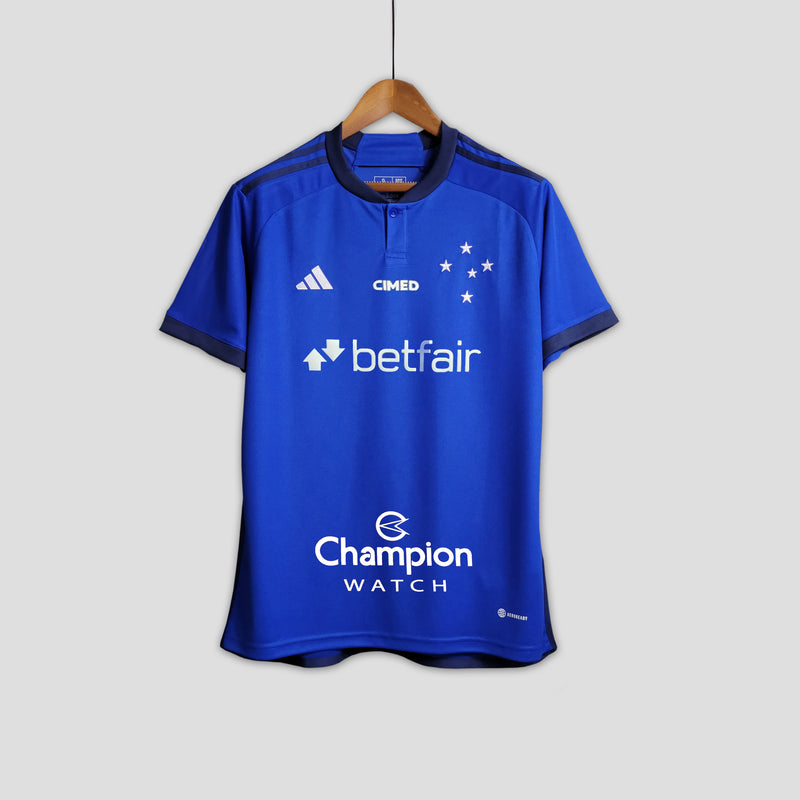 Camisa Cruzeiro Home + Patrocínios Adidas 23/24 - Versão Torcedor