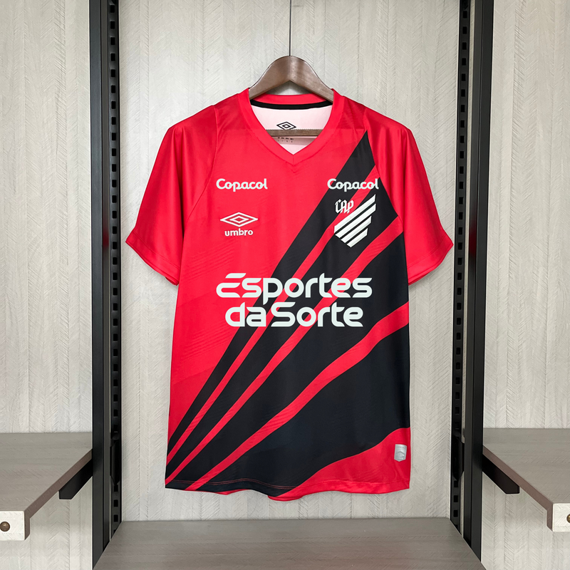 Camisa Athletico Paranaense Home + Patrocínios Umbro 24/25 - Versão Torcedor