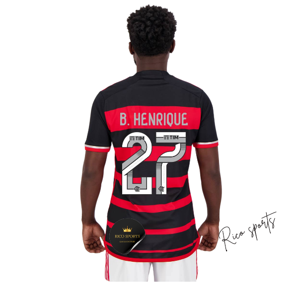 Camisa  Flamengo II Adidas 2024 27 B.Henrique -Versão Torcedor