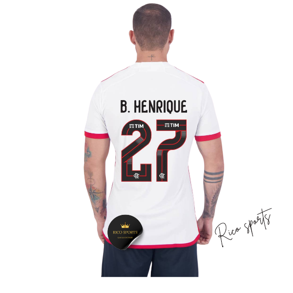 Camisa  Flamengo II Adidas 2024 27 B.Henrique -Versão Torcedor