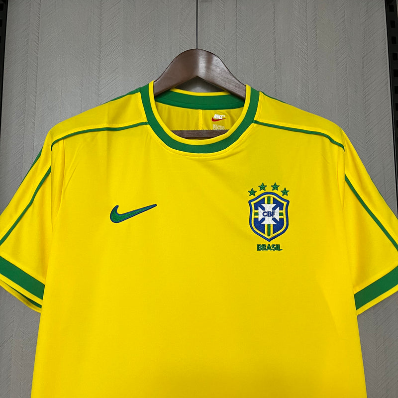 Camisa Brasil Home 1998- Versão Retro