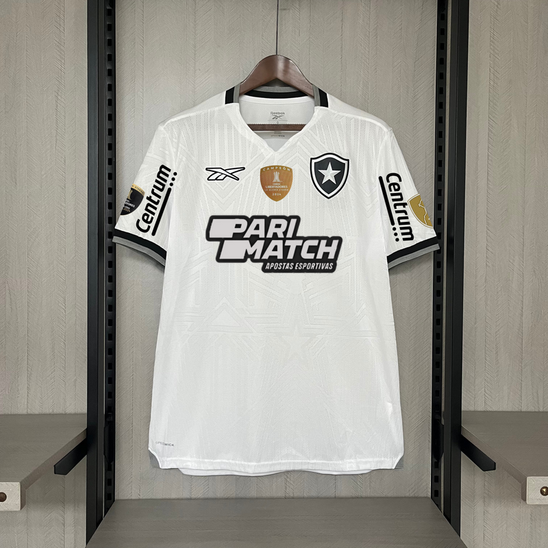 Camisa Botafogo + Patrocínios + Pacth Libertadores III 24/25 - Versão Torcedor